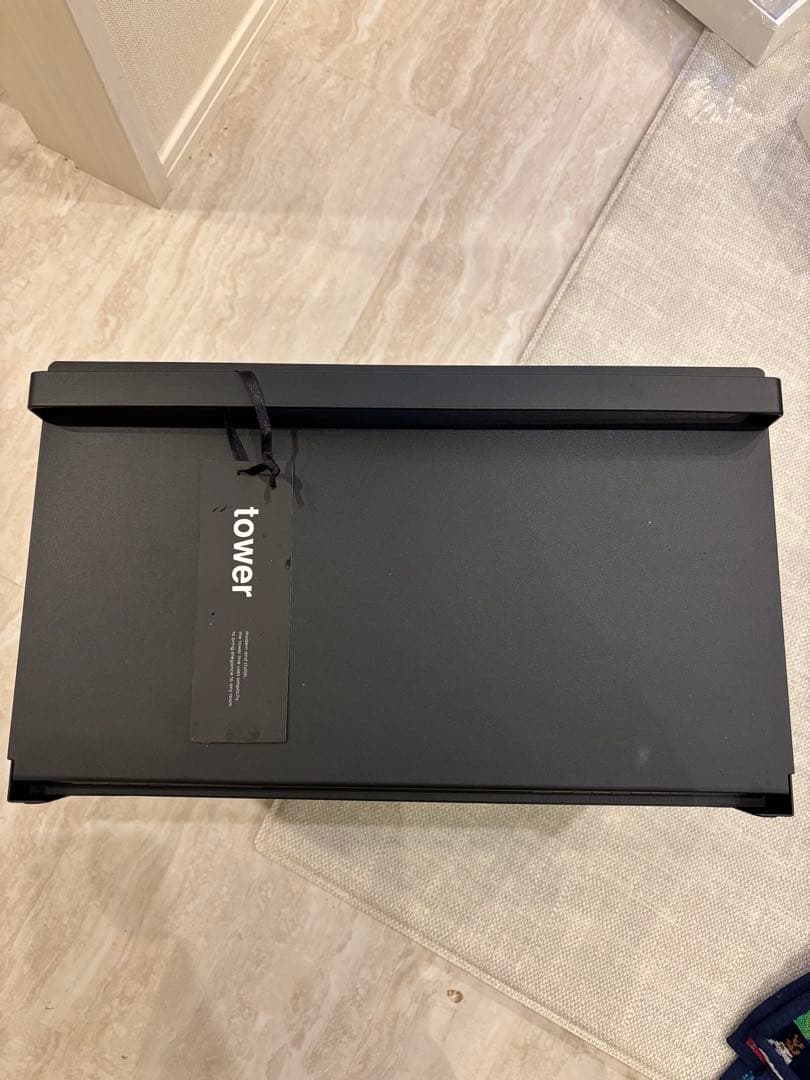 山崎実業ブレッドケース ブラックW40×D34.5×H24cm tower27L