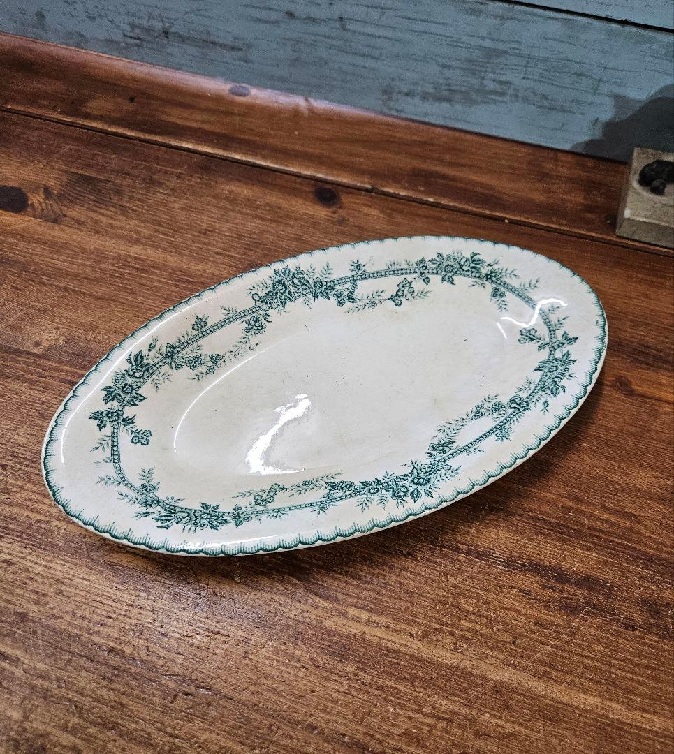 フランスアンティーク オナン窯 ラヴィエ トレイ プレート COPPELIA