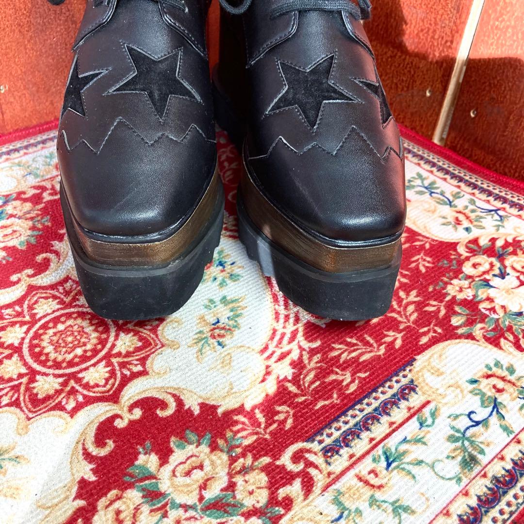 Stella McCartney エリス　プラットホーム　厚底　ブラック　38