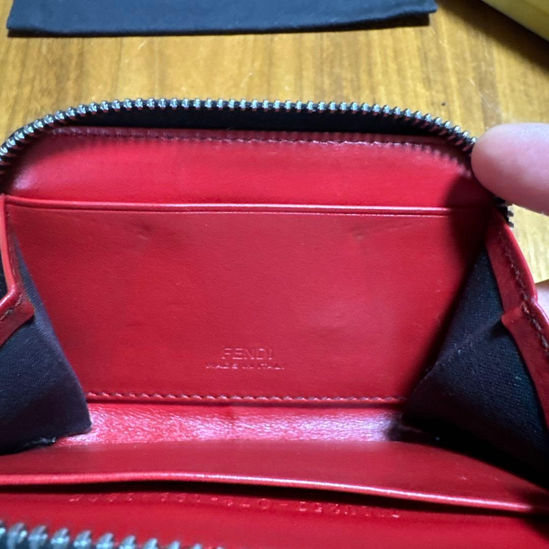 正規品　FENDI フェンディ モンスター バグズアイ 小銭入れ　レザーブラック