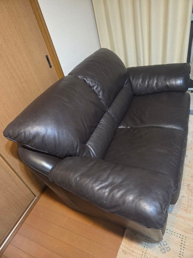 IDC大塚家具 ブラウン レザー ソファ　本皮　横須賀市から