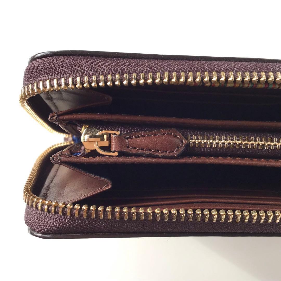 【新品】ポールスミス✨️オールドレザー2 ラウンド 長財布 チョコ ブラウン