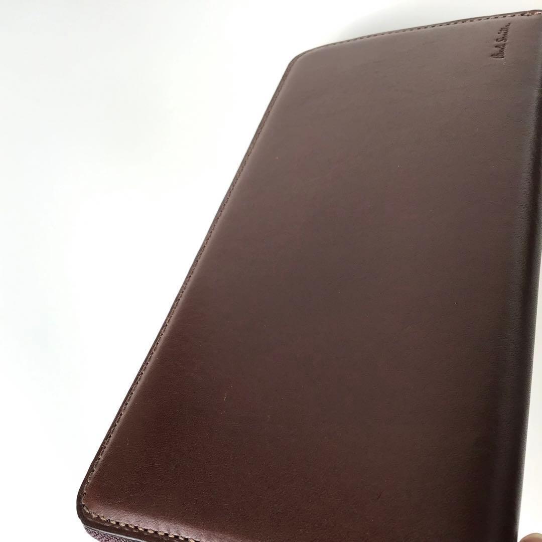 【新品】ポールスミス✨️オールドレザー2 ラウンド 長財布 チョコ ブラウン