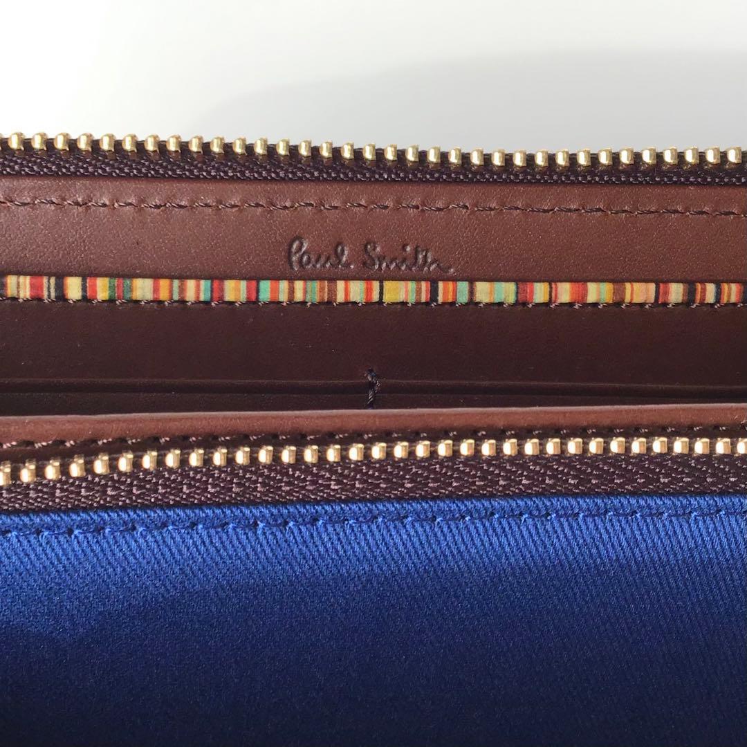 【新品】ポールスミス✨️オールドレザー2 ラウンド 長財布 チョコ ブラウン