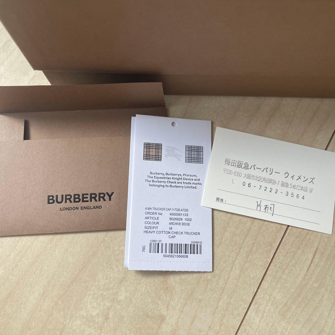 Burberry チェック柄 ベースボールキャップ 美品