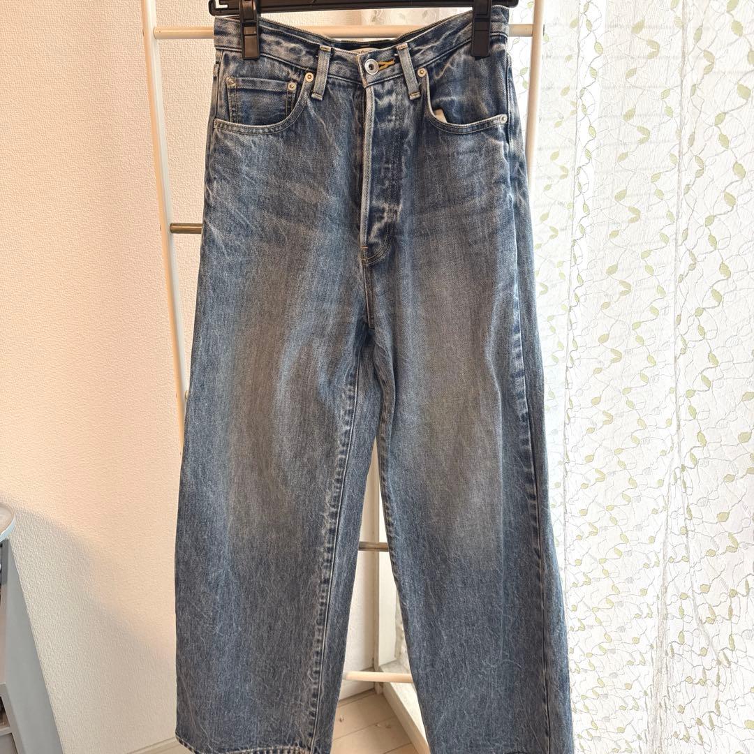 ウィムガゼット　センタープレスワイドデニム　36