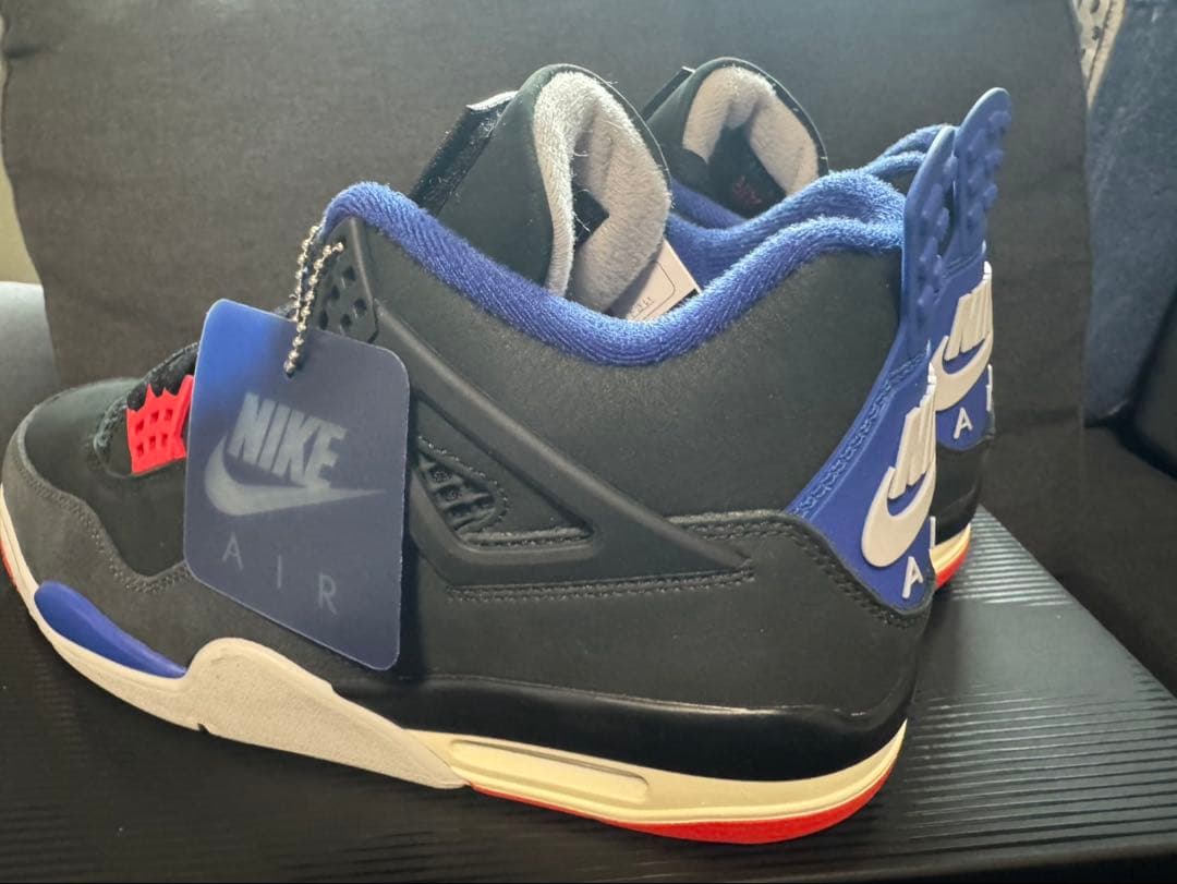 こ*る様 Nike Air Jordan 4 ブラック/レッド/ブルー