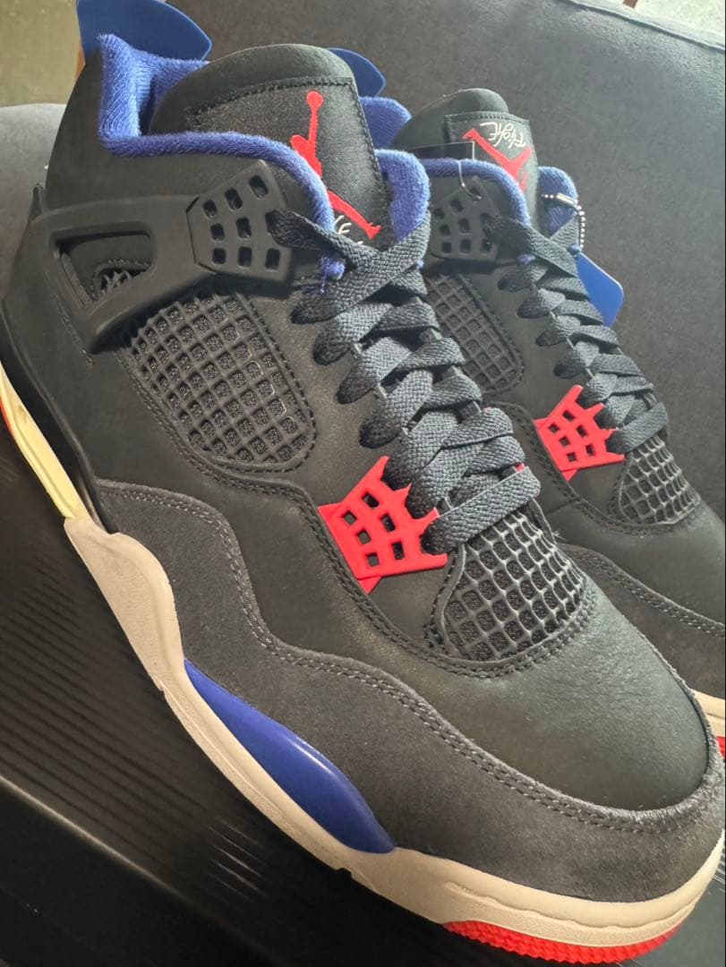 こ*る様 Nike Air Jordan 4 ブラック/レッド/ブルー