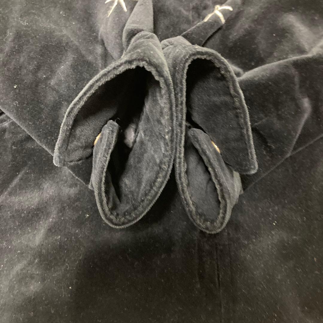 黒乃別珍 襟付 ベトジャン スカジャン スーベニアジャケット 豪華刺繍多数 M