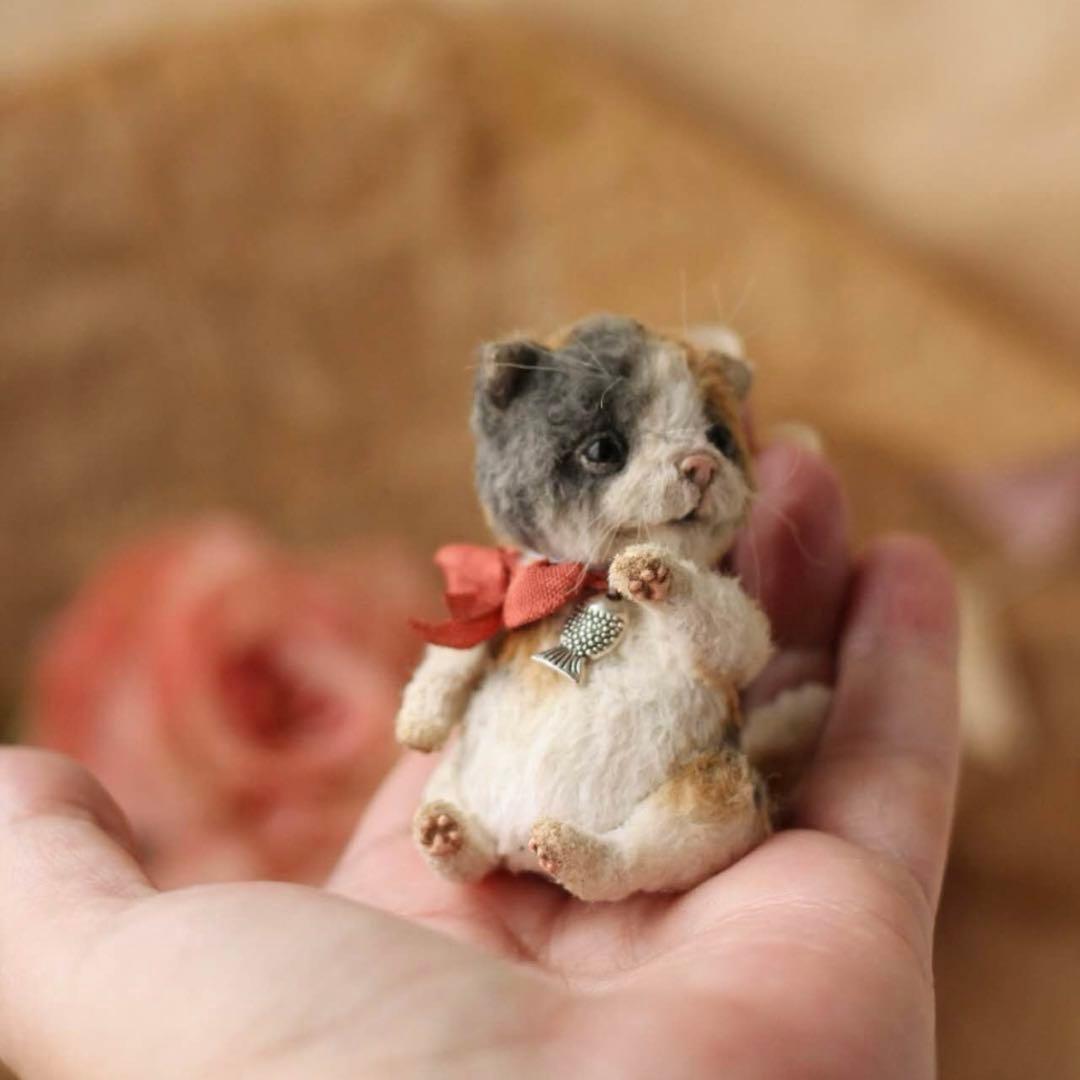 期待を込めて 仔猫 仔犬 アーティストベア 海外作家様 ハンドメイド ロシア