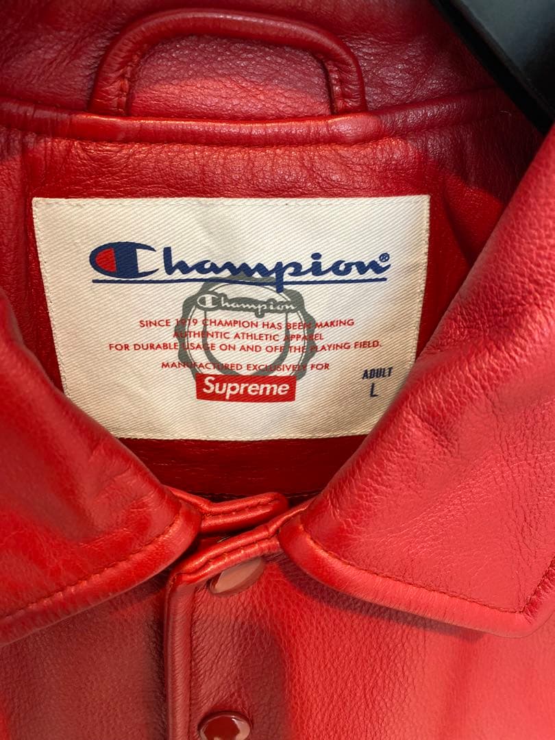 ジャケット・アウター Supreme Champion Leather Coaches Jacket