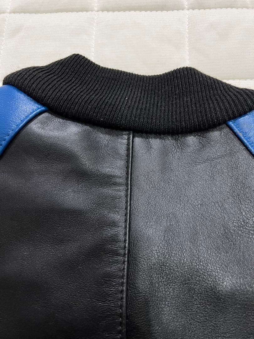 VANSON レザージャケット TJV バンソン青　黒 サイズ36 Sサイズ相当