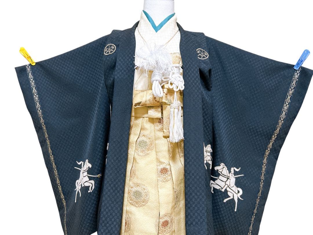 ひさかたろまんブランド着物♡七五三　5歳　男の子　セット　一式　黒