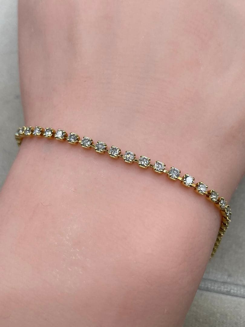 専用JA34★最高級 ダイヤモンド2ct K18 ブレスレット 鑑付