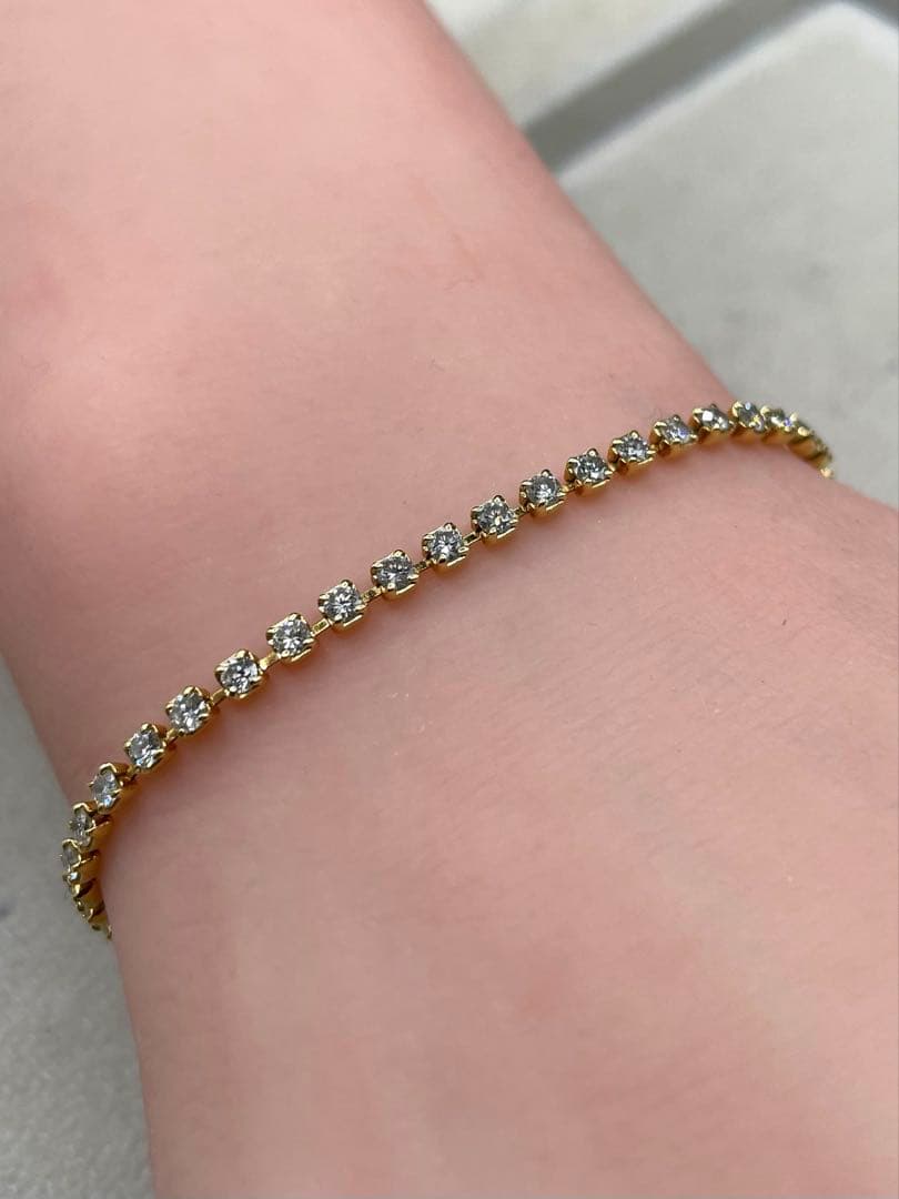 専用JA34★最高級 ダイヤモンド2ct K18 ブレスレット 鑑付