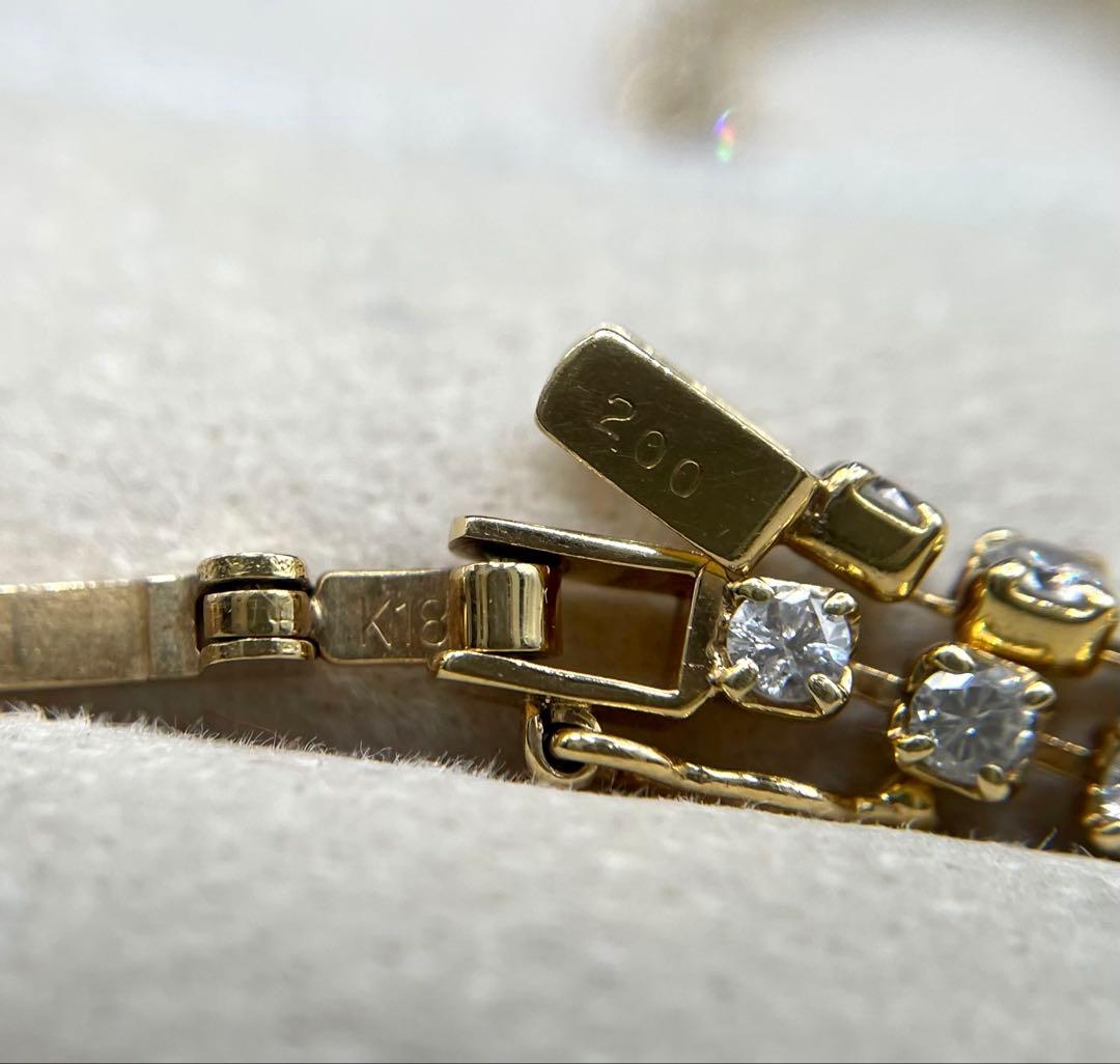 専用JA34★最高級 ダイヤモンド2ct K18 ブレスレット 鑑付