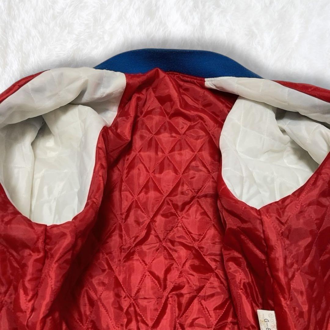 稀美品 ヴィンテージ スカジャン YOKOSUKA 龍 富士山 刺繍 中綿