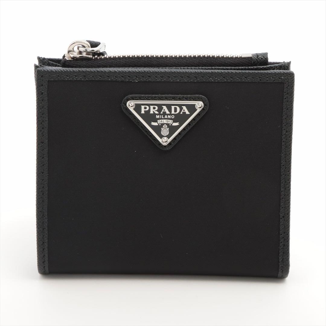 プラダ テスート サフィアーノ 2ML049 コンパクトウォレット ブラック