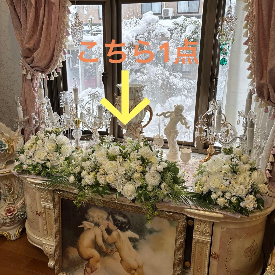 ウェディング・高砂・メインテーブルフラワー・純白・現品限り特大サイズ