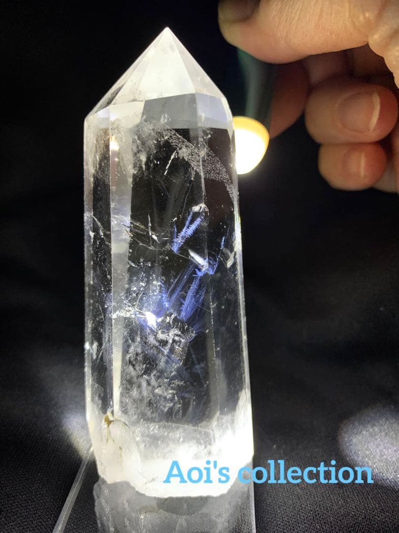 ブルー エンジェルラダー クォーツ ＆ ファントム 共存 ポイント 六角柱 ❣