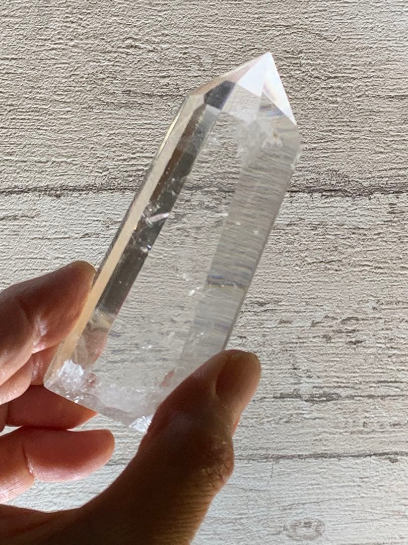 ブルー エンジェルラダー クォーツ ＆ ファントム 共存 ポイント 六角柱 ❣