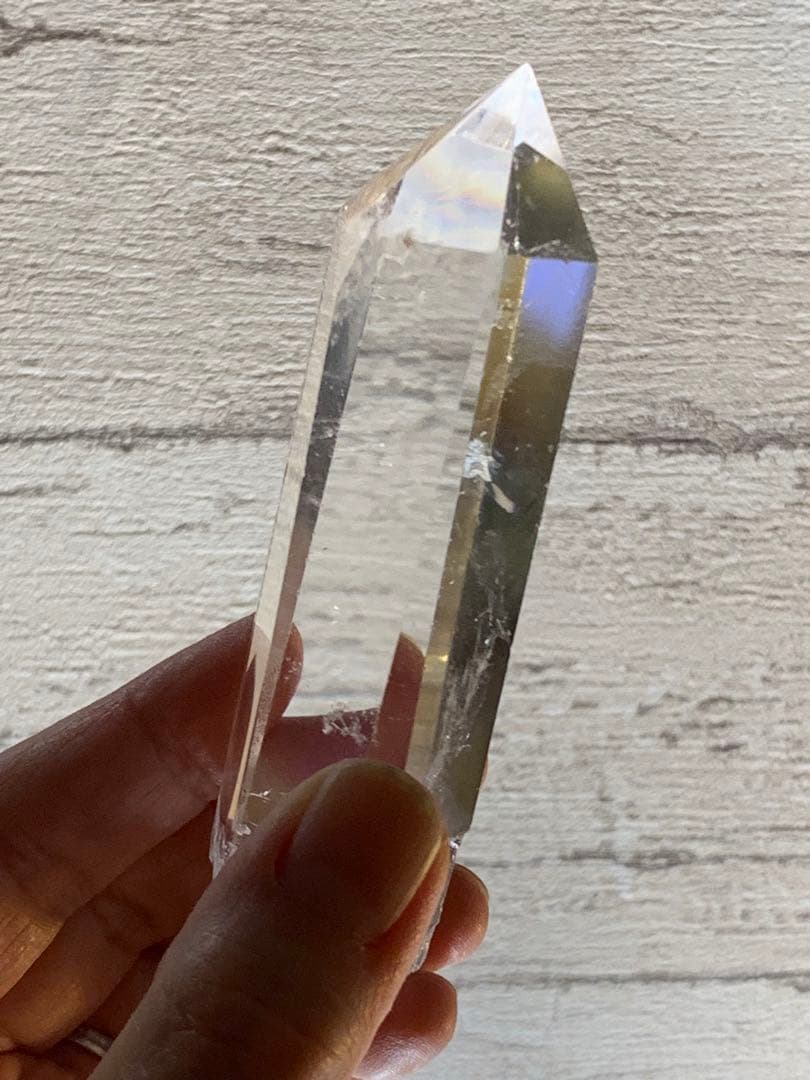 ブルー エンジェルラダー クォーツ ＆ ファントム 共存 ポイント 六角柱 ❣