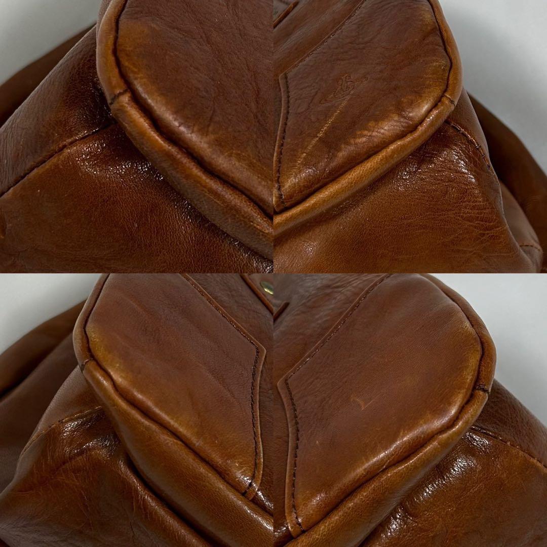 【美品/付属品】ヴィヴィアンウエストウッド ヤスミン ハンドバッグ オーブ 茶