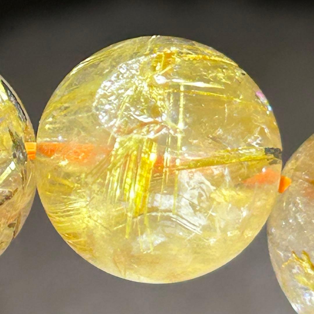 ☆ くらしのOneショップ様！福運招財宝珠⑧！太陽　タイチンゴールドルチルブレス