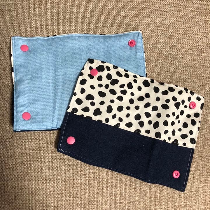 ハンドメイド  よだれカバー　ダルメシアン柄