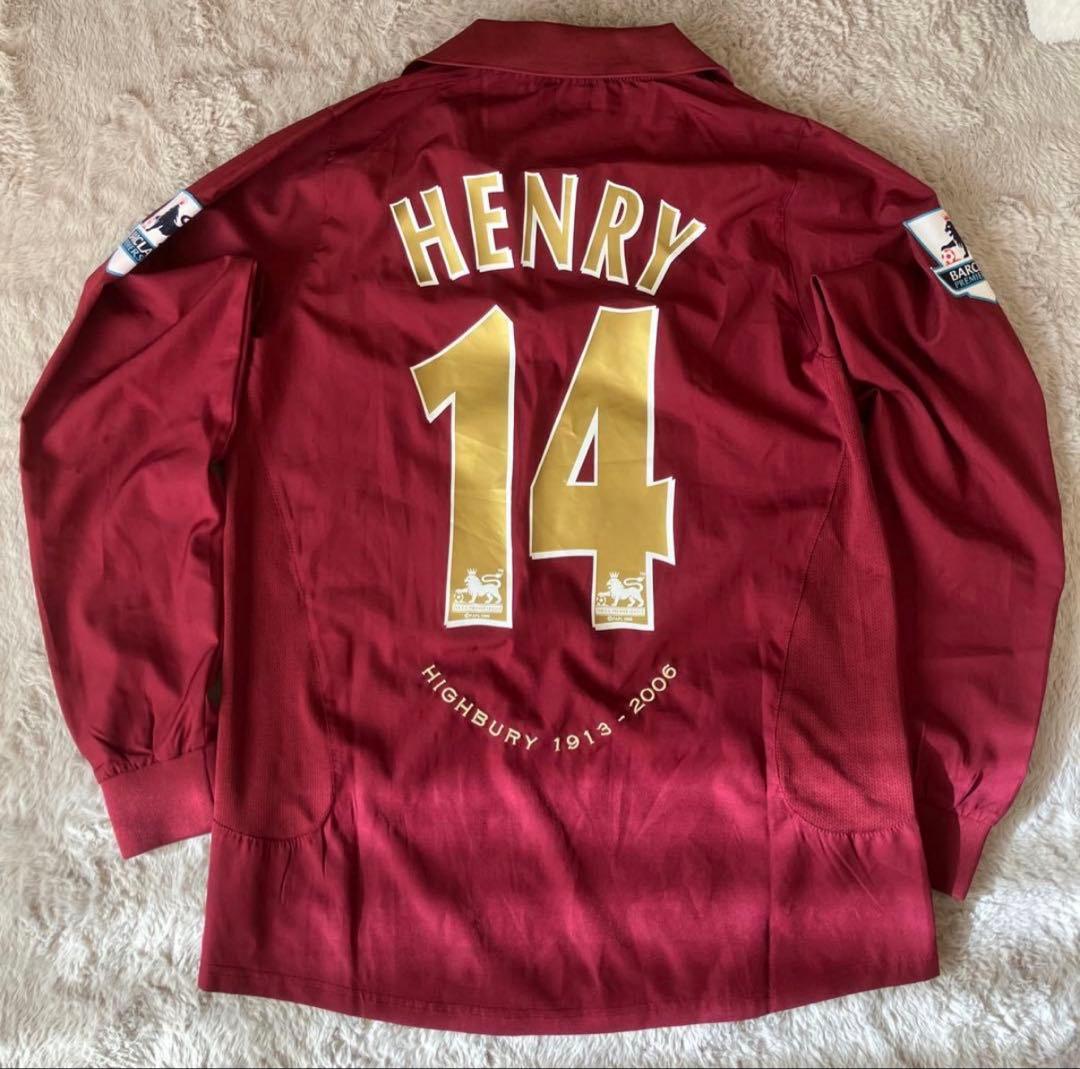 Arsenal アンリ 14番 長袖 ユニフォーム 2005-2006