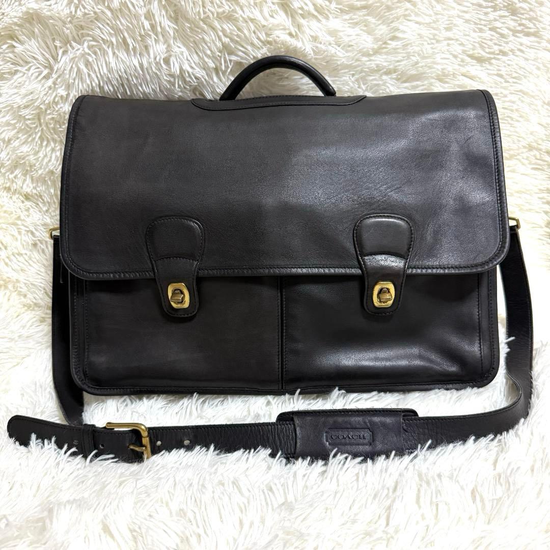 COACH オールドコーチ ショルダーバッグ ターンロック A4 2WAY 黒