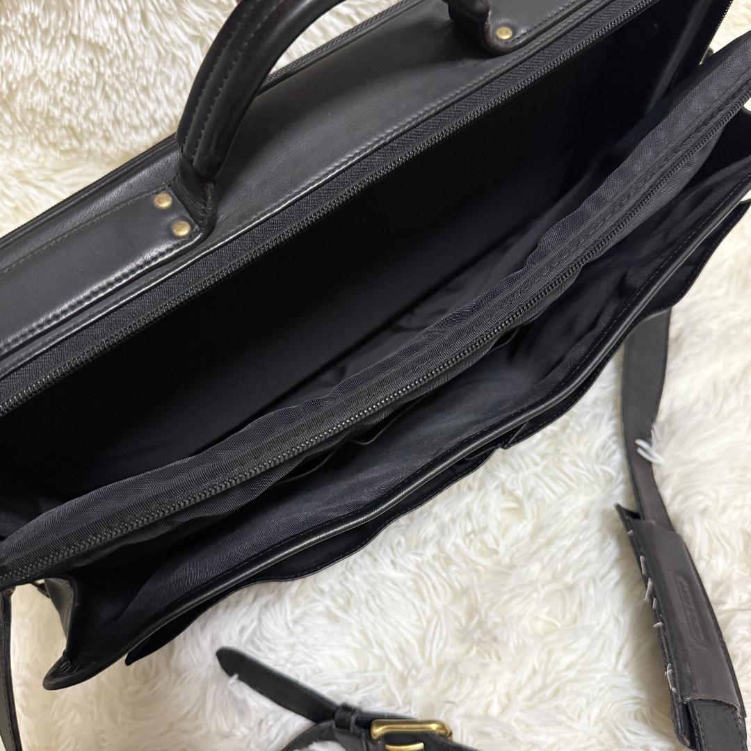 COACH オールドコーチ ショルダーバッグ ターンロック A4 2WAY 黒