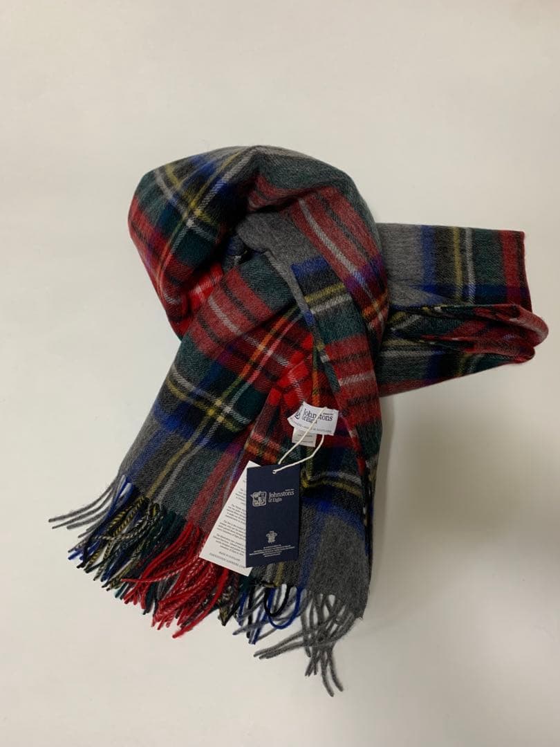 も*こ様 美品 ジョンストンズカシミア大判ストールグレースチュアート