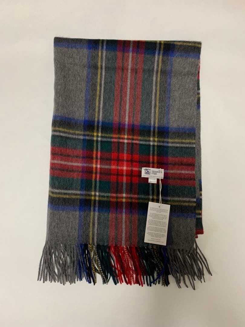 も*こ様 美品 ジョンストンズカシミア大判ストールグレースチュアート