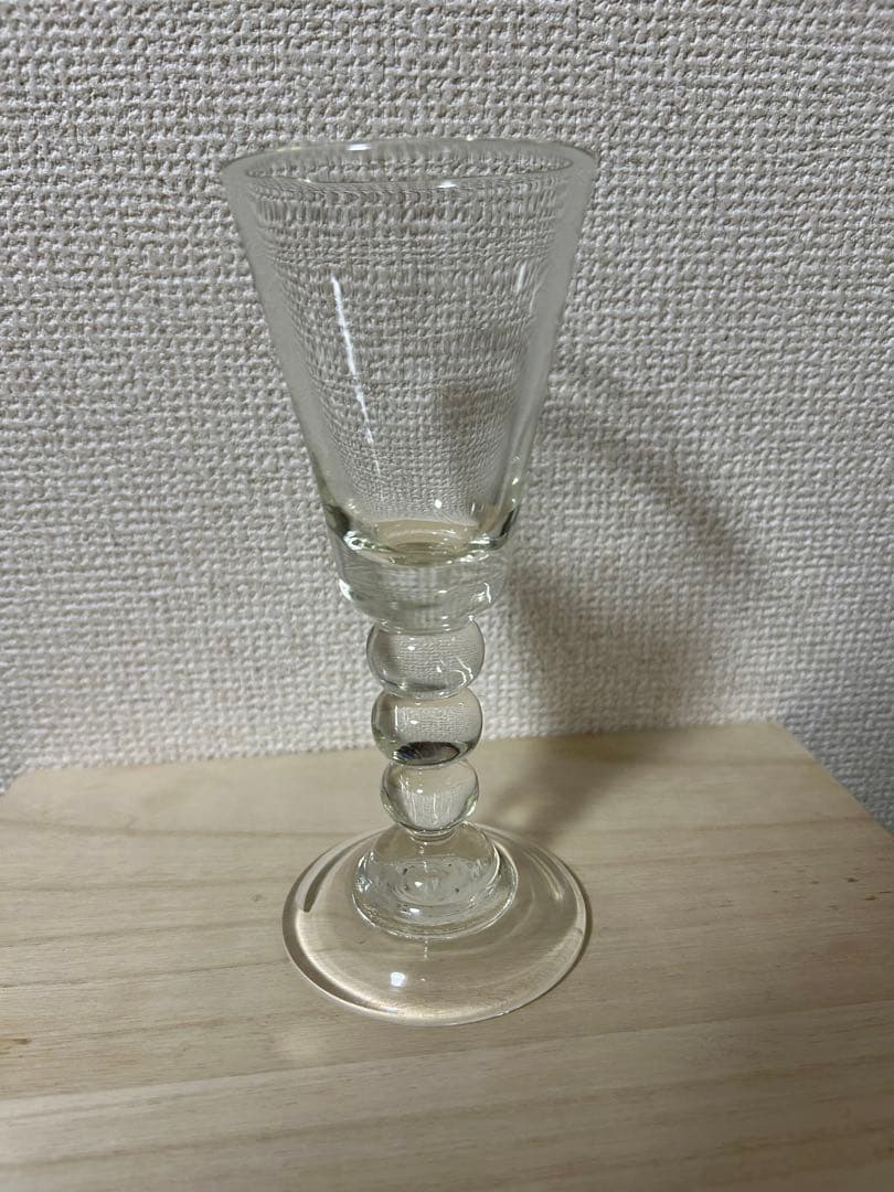 舩木倭帆　作　クリア　ワイングラス　Shizuサイン入り