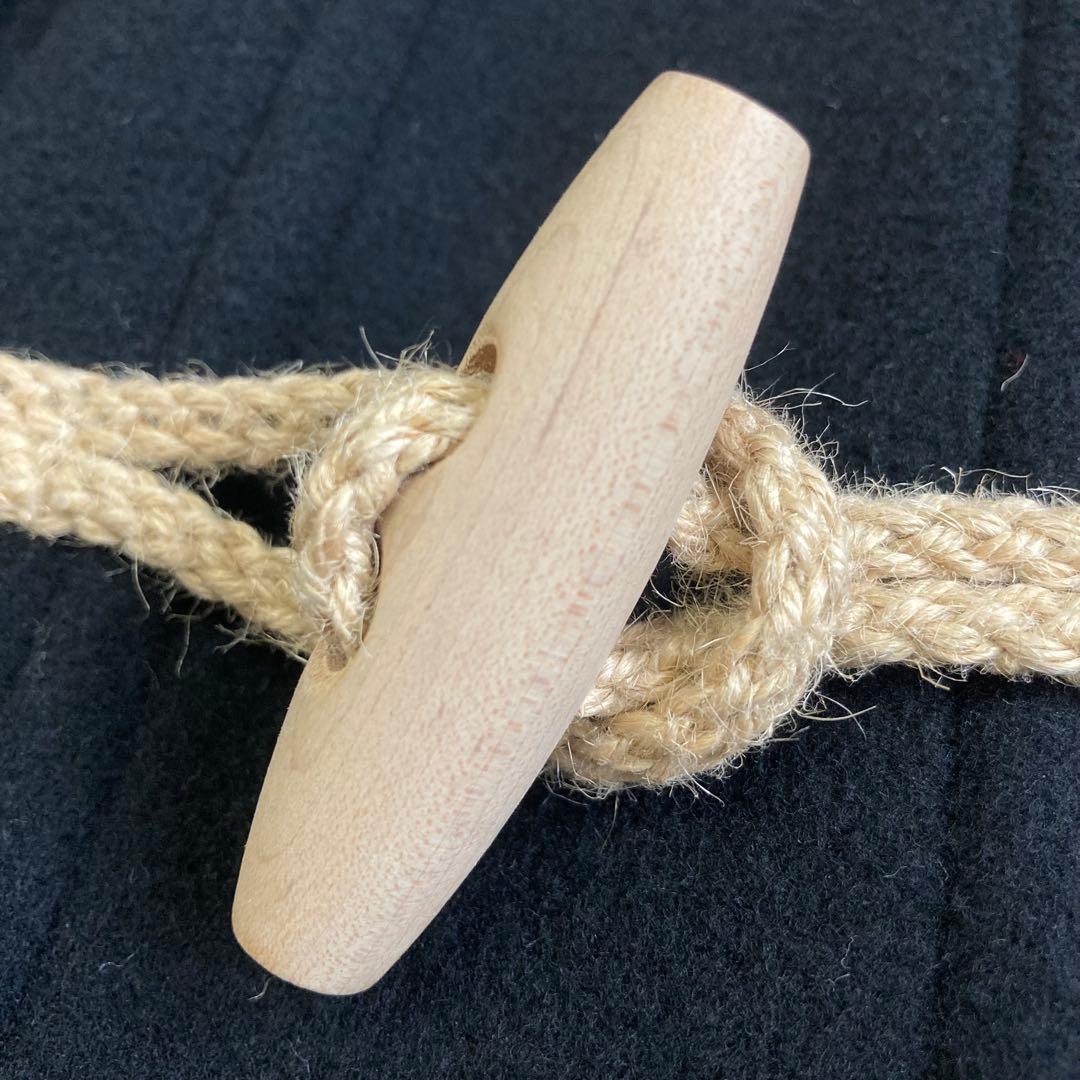 スピックアンドスパン パイルウールダッフルコート 36 ブラック