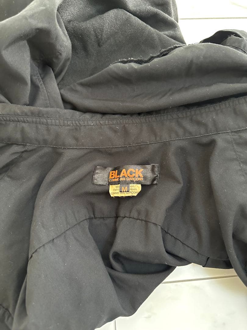 BLACKコムデギャルソン ポリ縮　コーチJKT シャツ　オムプリュス　cdg