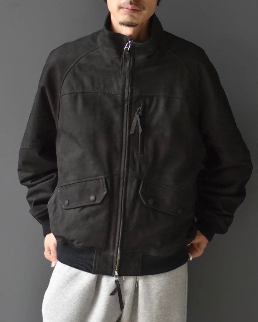 CCU HIGH NECK BLOUSON - COW NUBUCK サイズ2