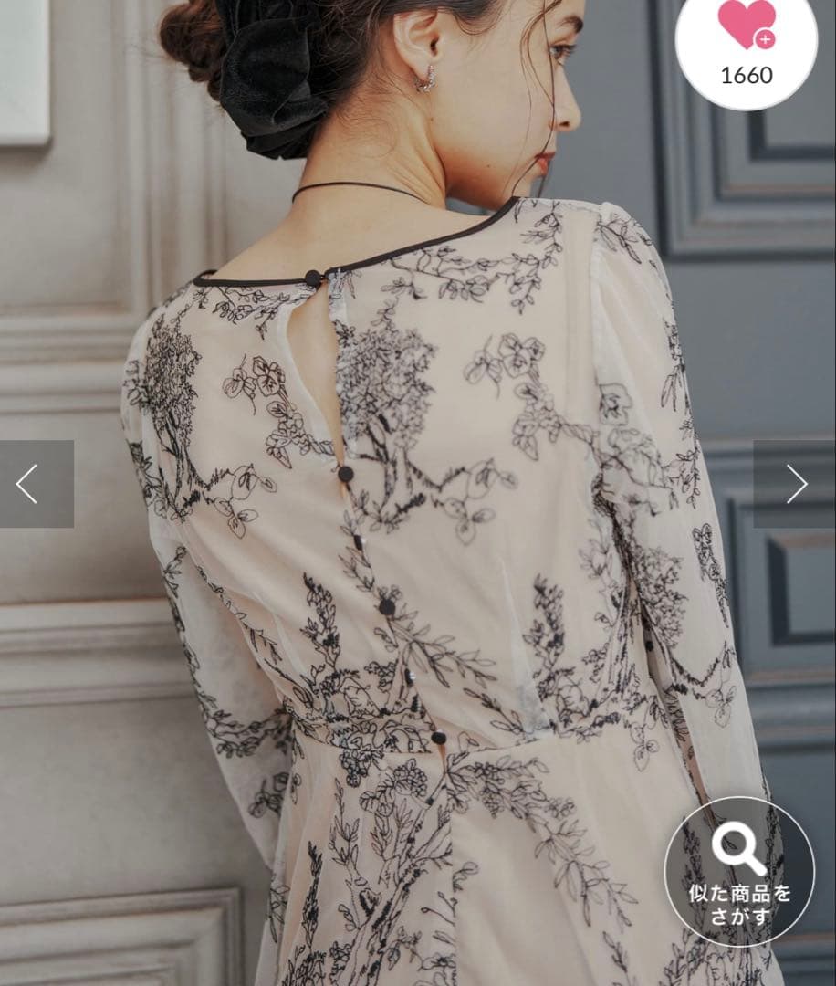 新品未使用　今季オケージョンドレス/結婚式embroidery organdy