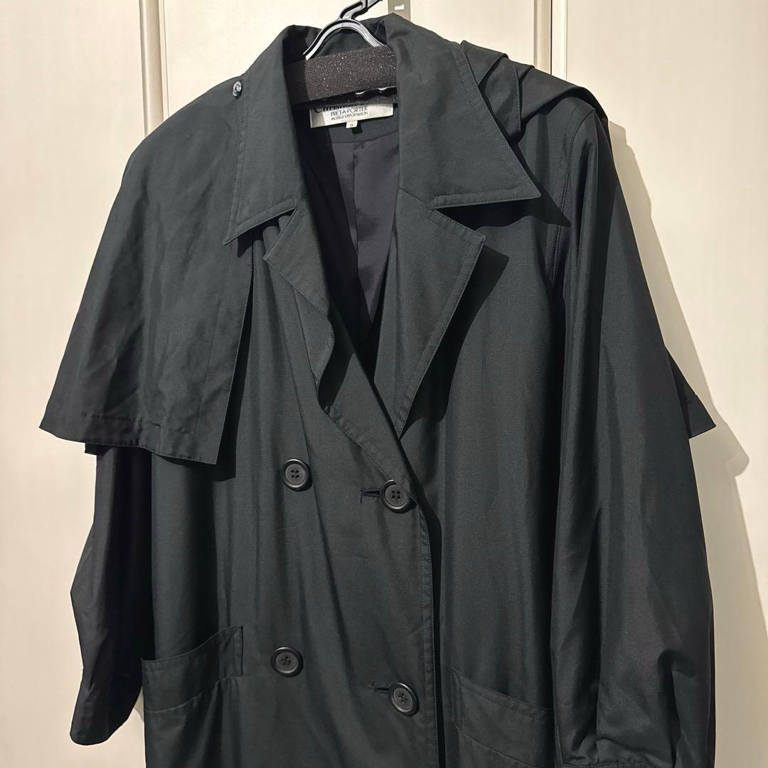 Dior 黒 シルク100% トレンチコート