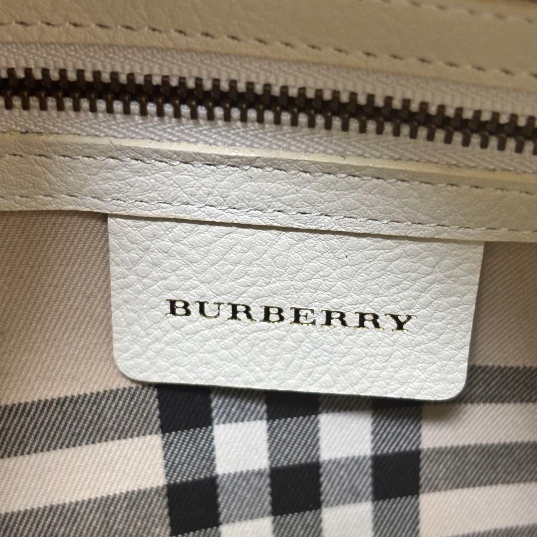 Burberry☆ホワイトレザーボストンバッグ 未使用