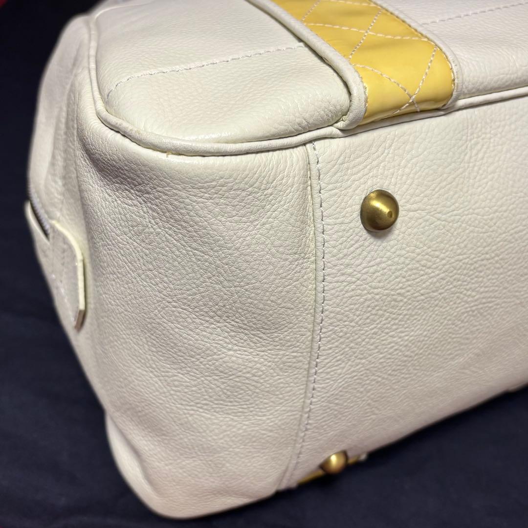 Burberry☆ホワイトレザーボストンバッグ 未使用