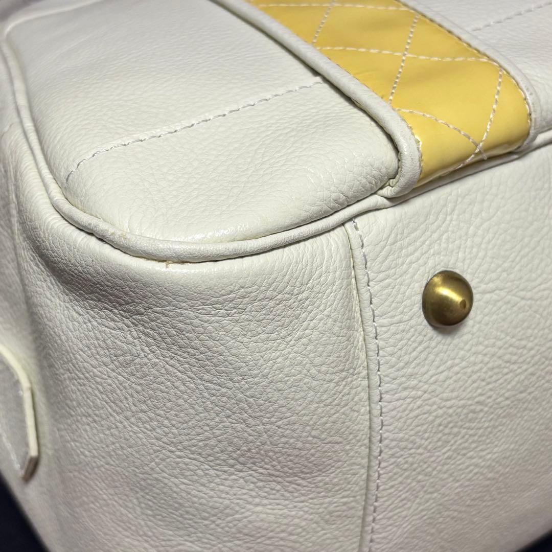 Burberry☆ホワイトレザーボストンバッグ 未使用