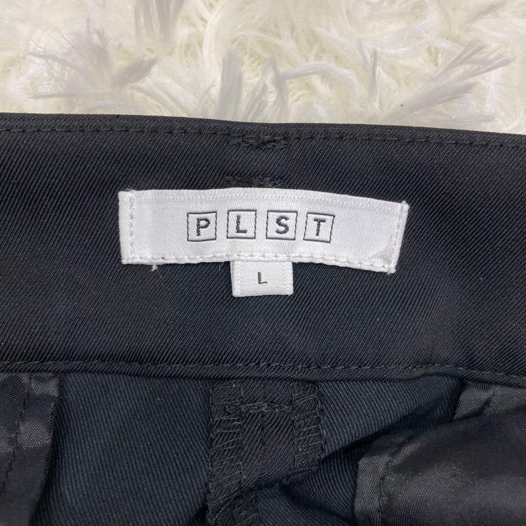 PLST プラステ ノーカラー ジャケット パンツ セットアップ 黒 Lサイズ