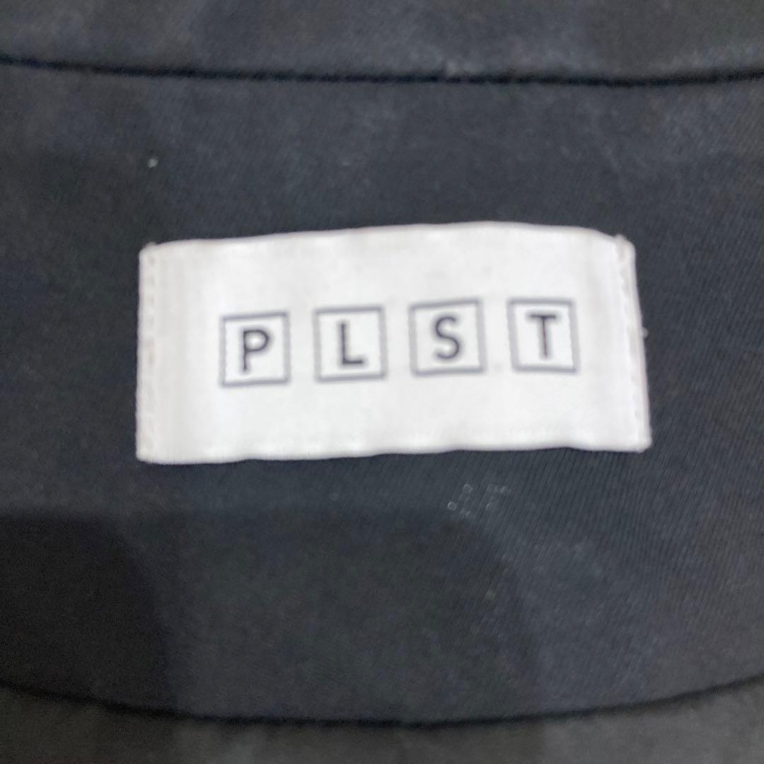 PLST プラステ ノーカラー ジャケット パンツ セットアップ 黒 Lサイズ