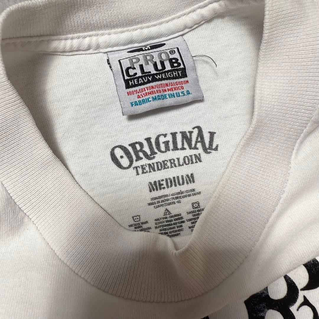 TENDERLOIN ボルネオスカル　ロンT ホワイト　白