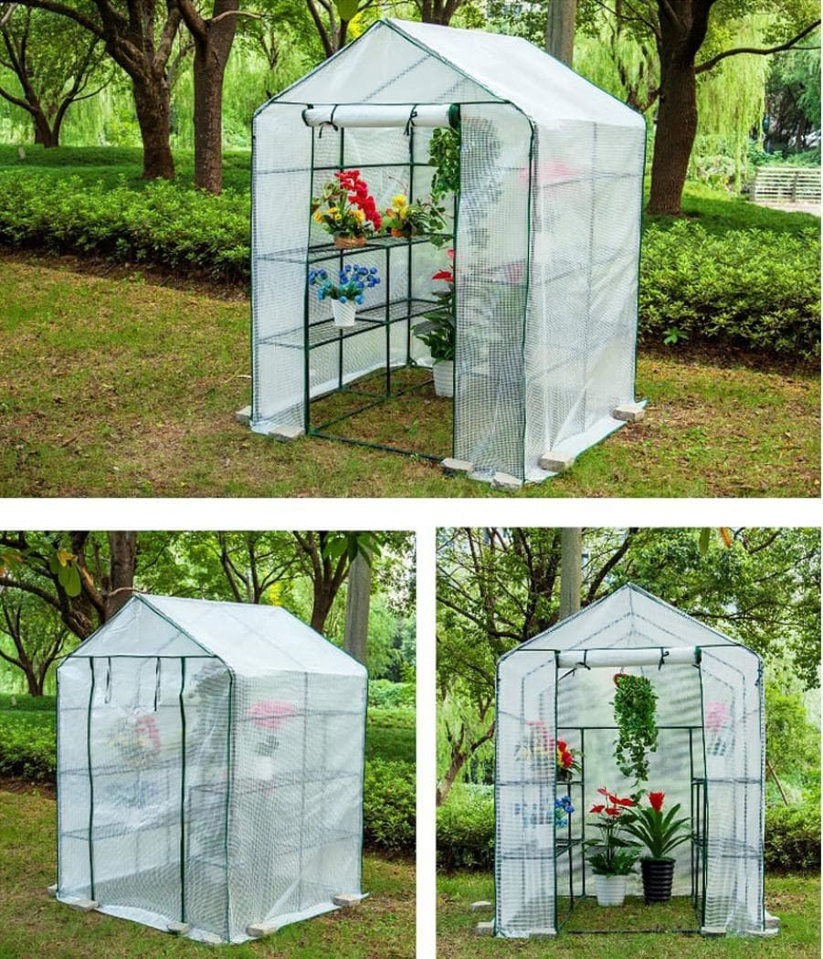 大型PVC温室 143x143x195cm、耐荷重8kg/棚