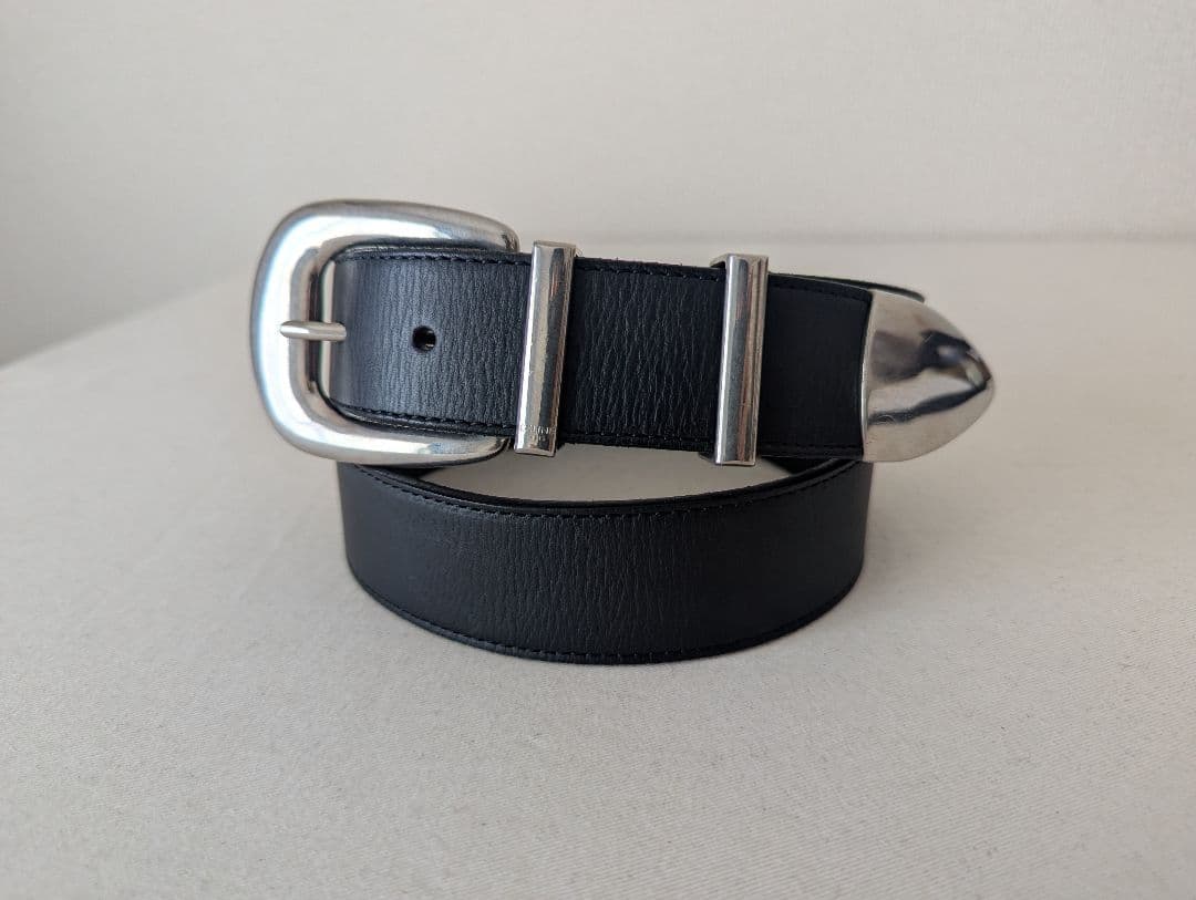 美品 CELINE ラージ 35MM ウエスタンベルト 80 エディスリマン