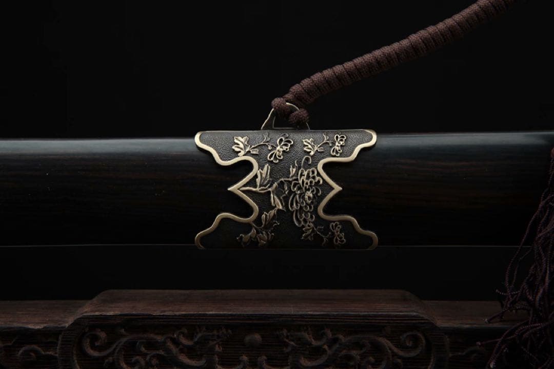 メイランシク 漢剣 美術刀 西洋剣 古兵器 鑑賞用 武具 黒檀 舞踊刀