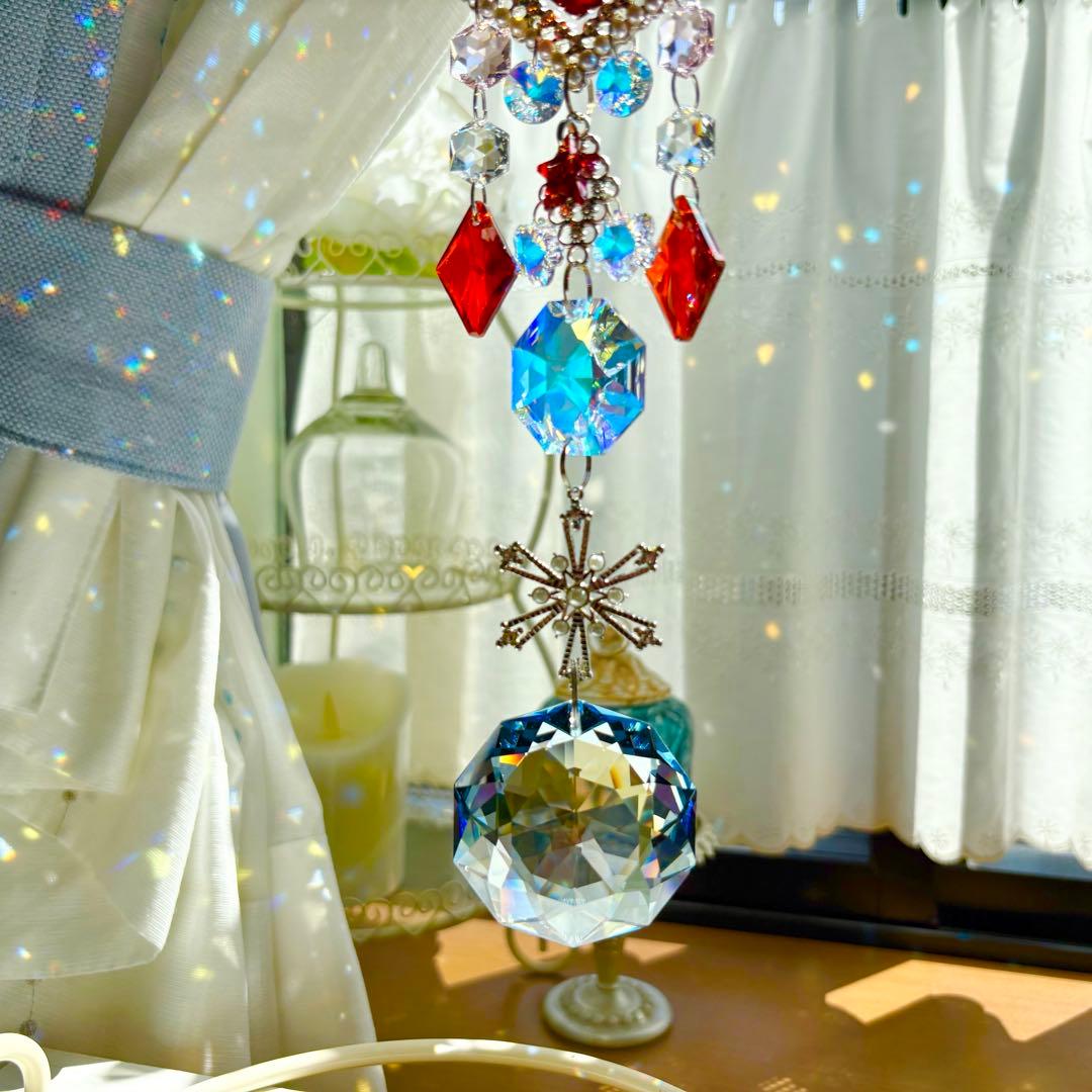 トゥルーリーインラブハート✩.*˚レッドマグマSWAROVSKIサンキャッチャー